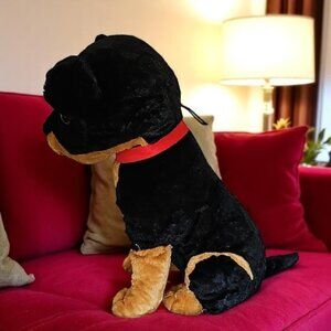 Fun & Fun Toys Plush stuffed Rottweiler Dog Toy  Black and Tan large lightweight